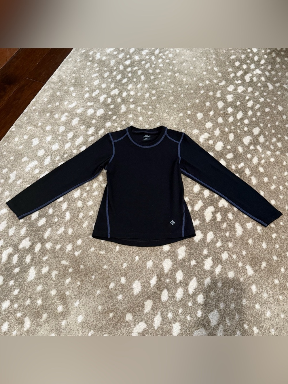 Hot Chillys Black Crewneck Midweight Body Fit Base Layer Long-Sleeve. Size XS